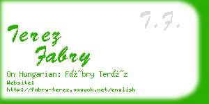 terez fabry business card